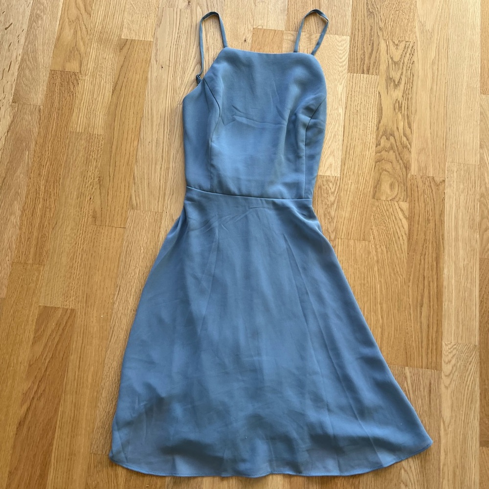 Lulus Blue Backless Skater Dress - Size Medium *Brand New*